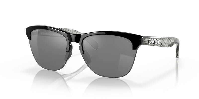 Oakley Frogskins Lite Polierte schwarze/Prizm schwarze Brille