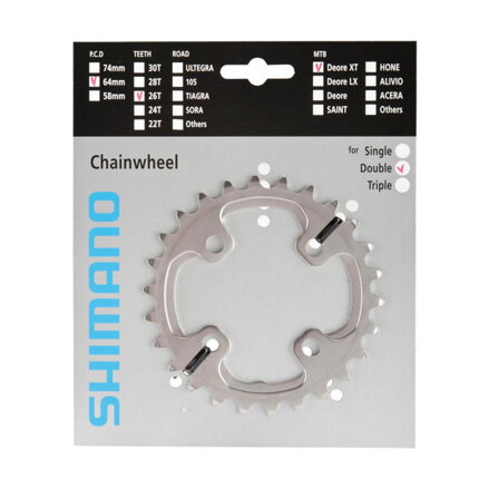 SHIMANO Getriebe Deore XT M785 – 10 Gänge, 26 Zähne 26 Zähne
