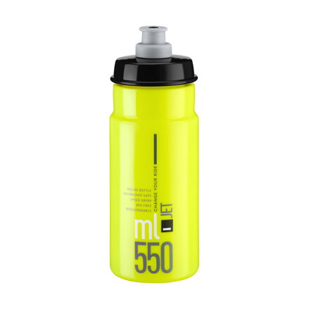 ELITE Trinkflasche JET 550 gelb schwarzes Logo