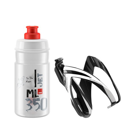 ELITE Flasche mit Korbset CEO rotes Logo, 350 ml