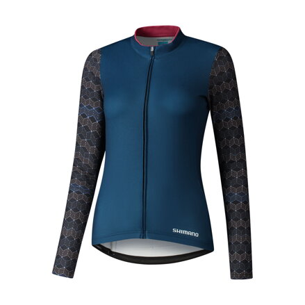 SHIMANO Damentrikot KAEDE PRINTED LONG blau