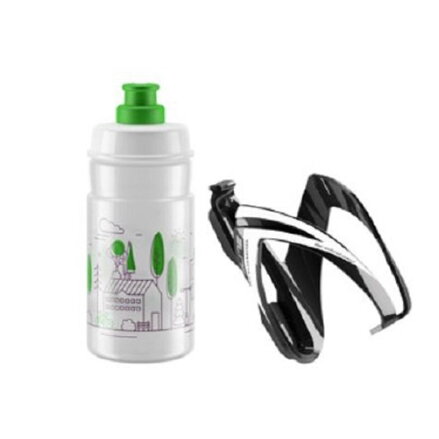 ELITE Flasche mit Korbset CEO grünes Logo, 350 ml
