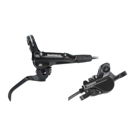 SHIMANO Hydraulische Bremse MT501 BL-MT501/BR-MT500 hinten schwarz Post Mount 1700 mm Leitung + Beläge B05S
