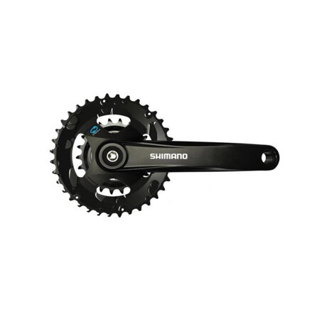 SHIMANO Kurbelgarnitur Altus M315 175 mm 36/22Z 7/8-fach schwarz ohne Kettenschutz für Vierkant