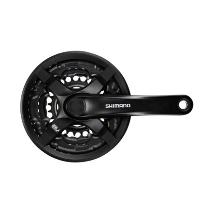 SHIMANO Kurbelgarnitur TY501 170 mm 42/34/24Z 6/7/8-fach schwarz mit Kettenschutz
