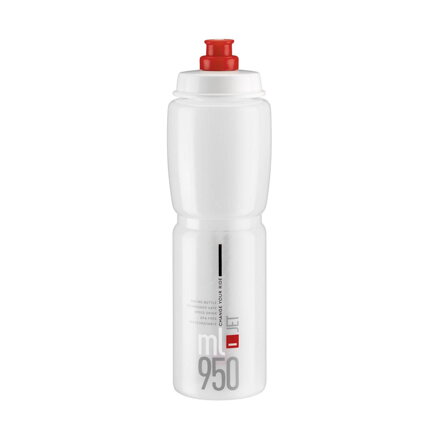 ELITE-Flasche JET 950 transparentes rotes Logo