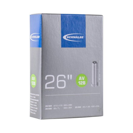 SCHWALBE Schlauch AV12B (20/28-584/590) 26/27.5x0.80–1.10 AV 40 mm 90 g