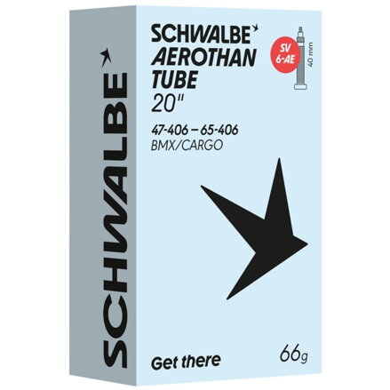 SCHWALBE Schlauch SV6-AE (47/65-406) 20x1.85–2.60 SV 40 mm Aerothan 66 g