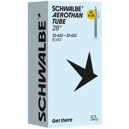 SCHWALBE Schlauch SV15-AE (23/32-622) 28x0.90–1.25 SV 80 mm Aerothan 52 g