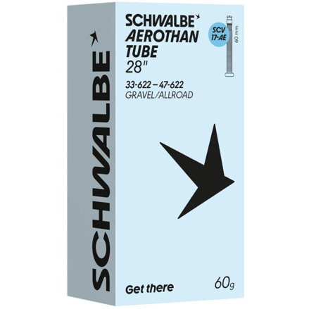 SCHWALBE Schlauch SCV17-AE (33/47-622) 28x1.30–1.85 SCV 60 mm Aerothan 60 g