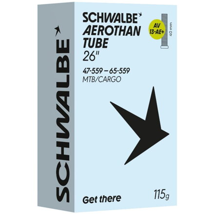 SCHWALBE Schlauch AV13-AE+ (47/65-559) 26x1.85–2.60 AV 40 mm Aerothan 115 g