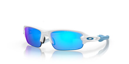Oakley Flak XXS Poliertes Weiß/Prizm-Saphirbrille