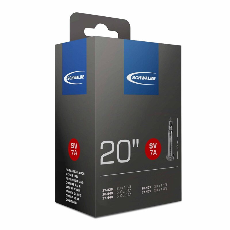 SCHWALBE Schlauch 20 FV7A 28/37-438/451 EK 40mm SCHWALBE Schlauch 20 FV7A 28/37-438/451 EK 40mm