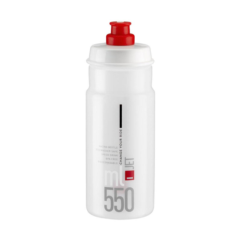 ELITE-Flasche JET 550 transparentes rotes Logo