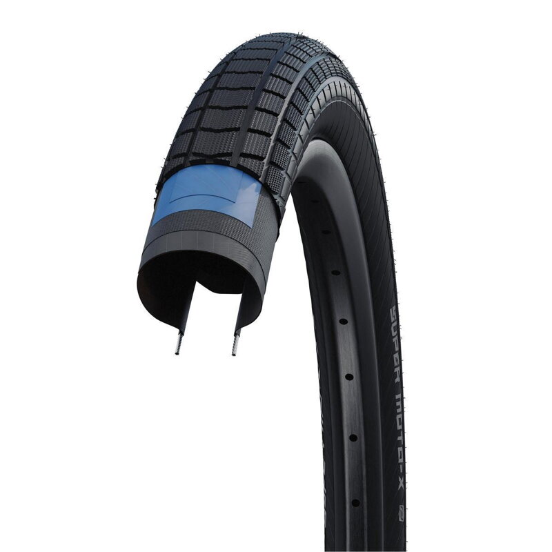 SCHWALBE Plášť SUPER MOTO-X 27.5x2.40 (62-584) 67EPI 1125g Perf GreenGuard DD Addix