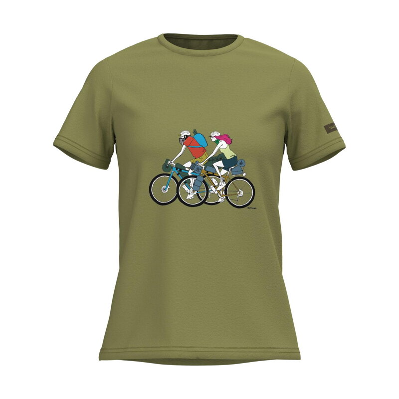 SHIMANO Tričko SENTIERO LTD dámske khaki gravel